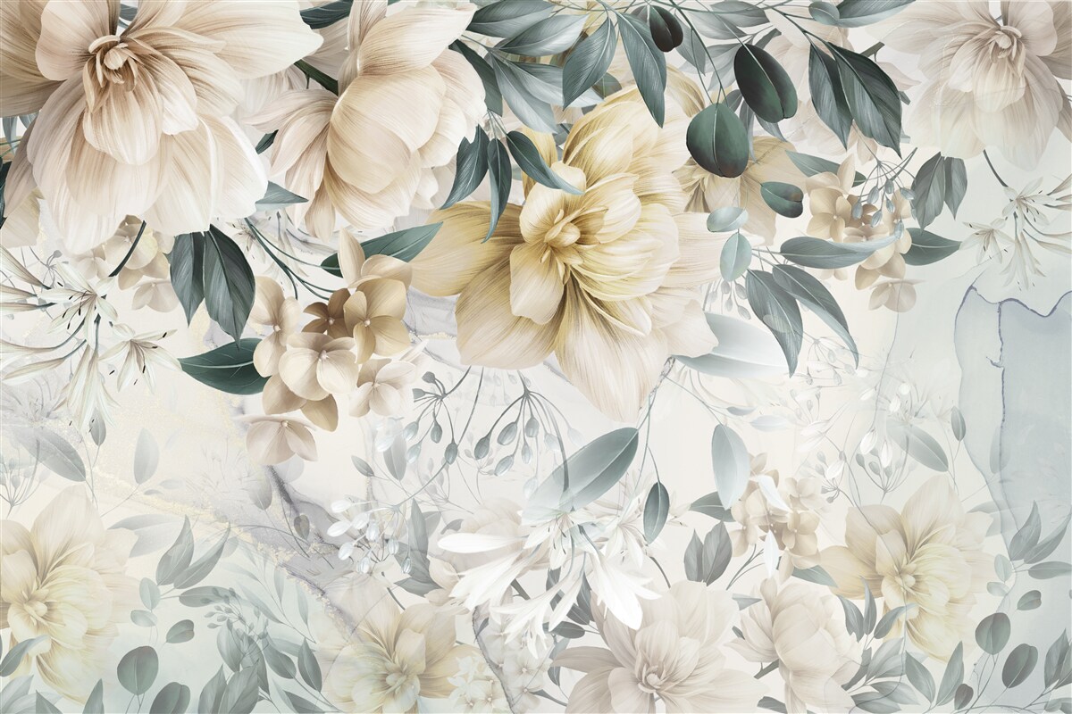 Fototapeta kvety v jemných odtieňoch