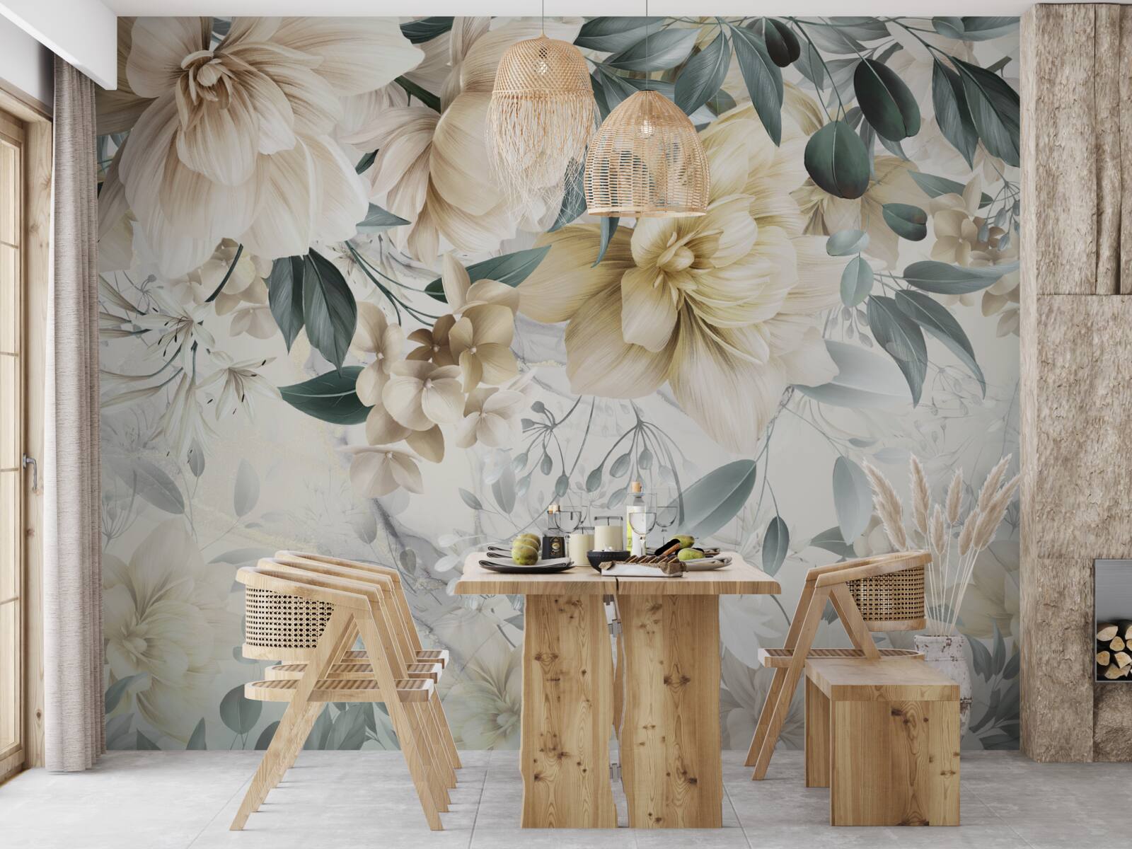 Fototapeta kvety v jemných odtieňoch