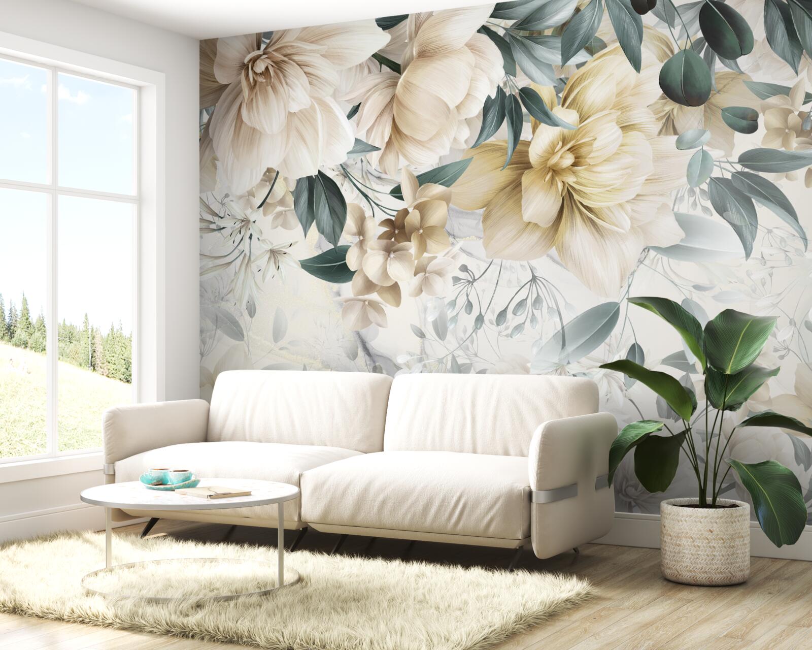 Fototapeta kvety v jemných odtieňoch