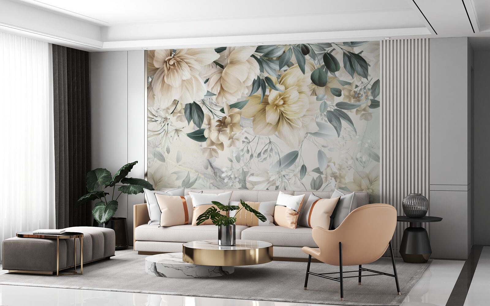 Fototapeta kvety v jemných odtieňoch