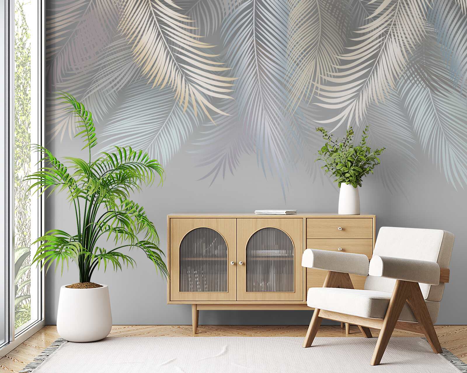 Fototapeta mäkké listy paprade