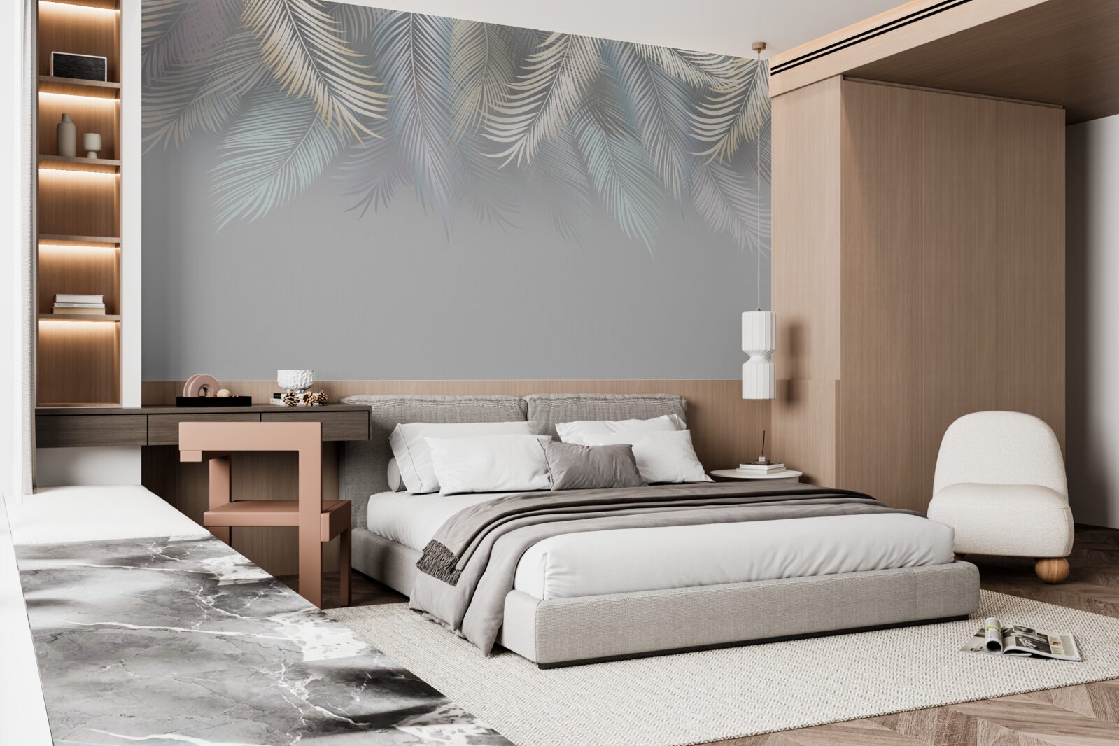 Fototapeta mäkké listy paprade