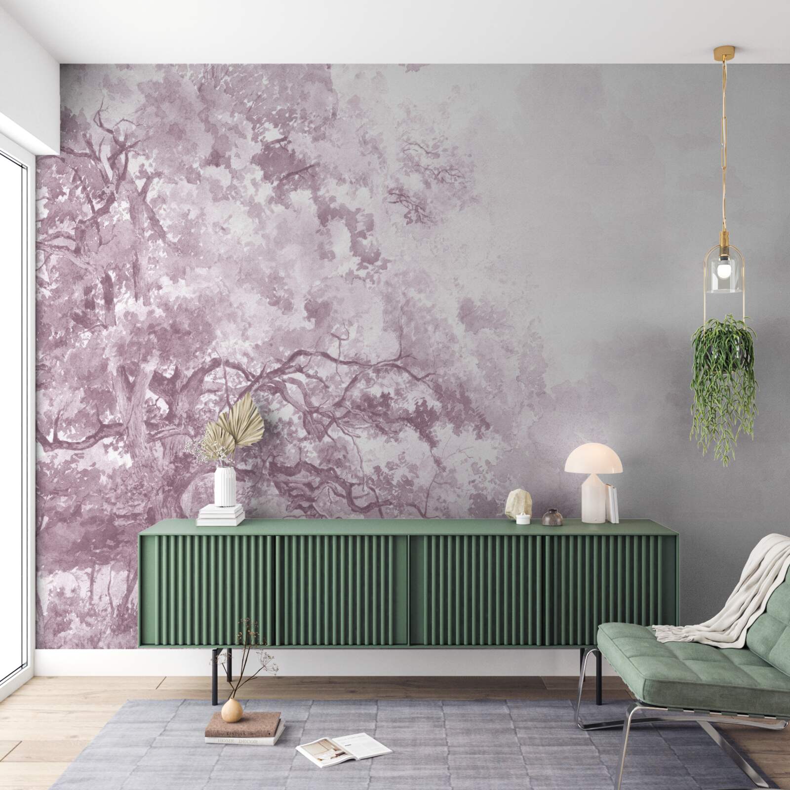 Fototapeta ranný les je zahalený v hmle