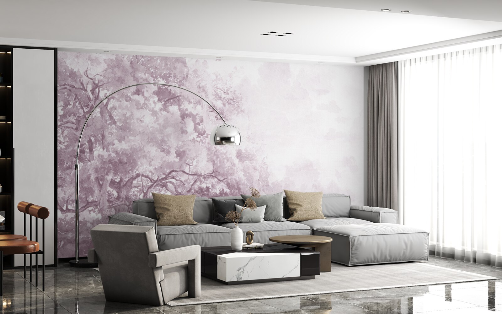 Fototapeta ranný les je zahalený v hmle