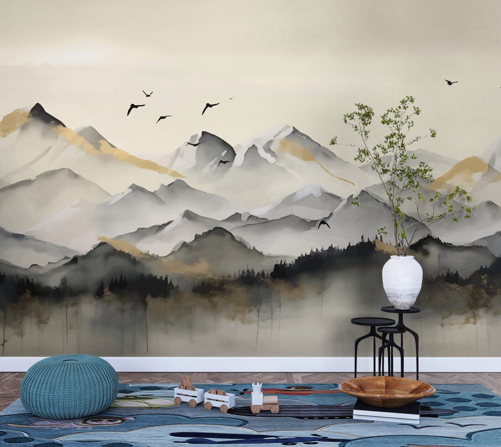 Fototapeta hmlisté hory