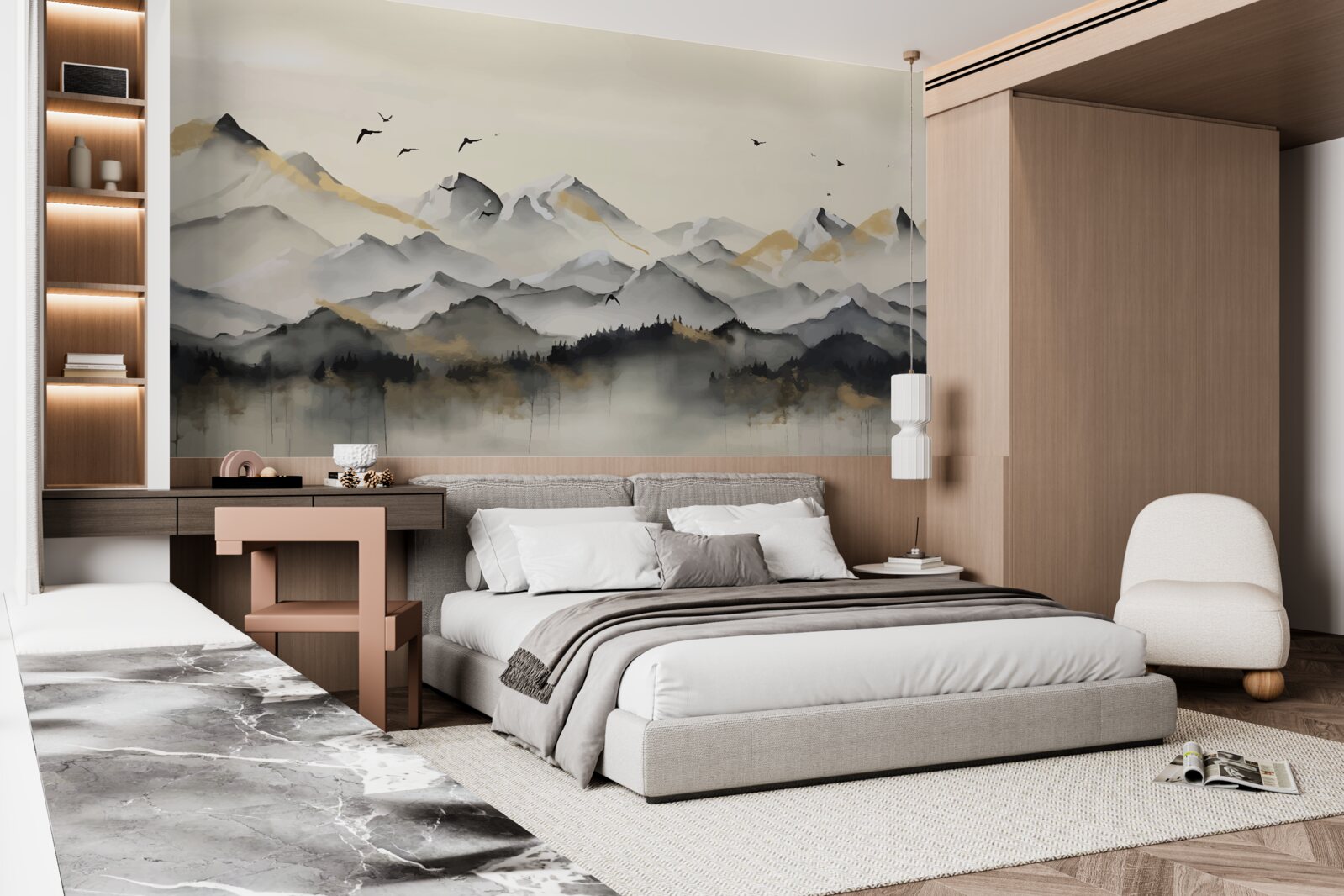 Fototapeta hmlisté hory