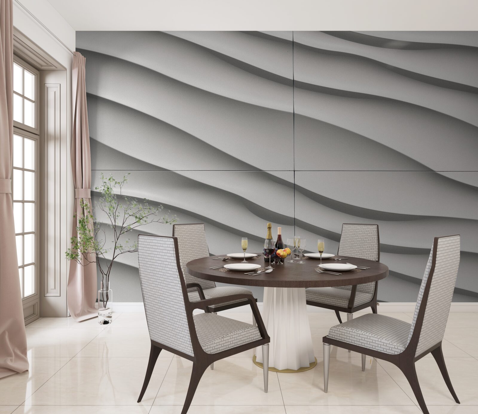 Fototapeta vlny sú modré a hladké