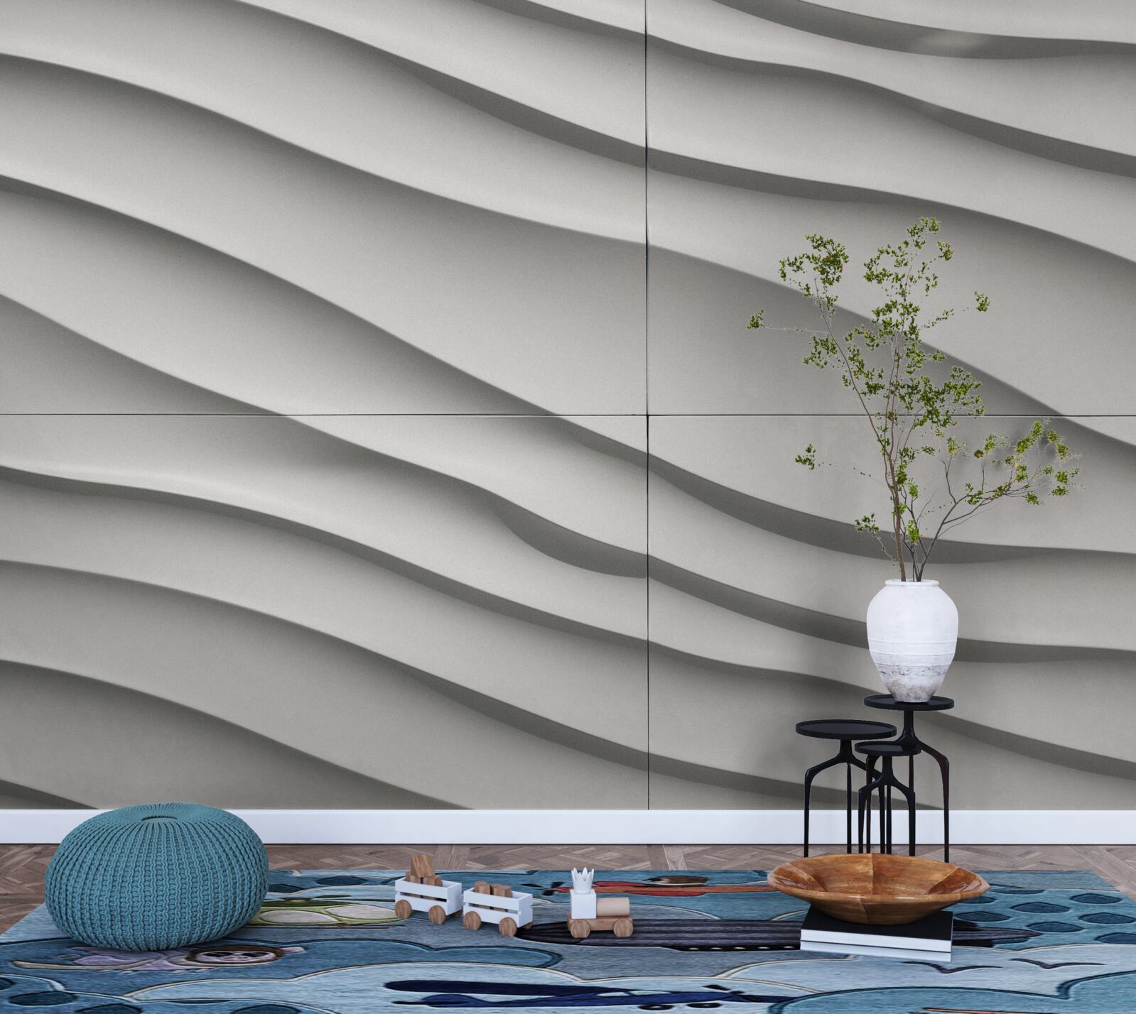 Fototapeta vlny sú modré a hladké