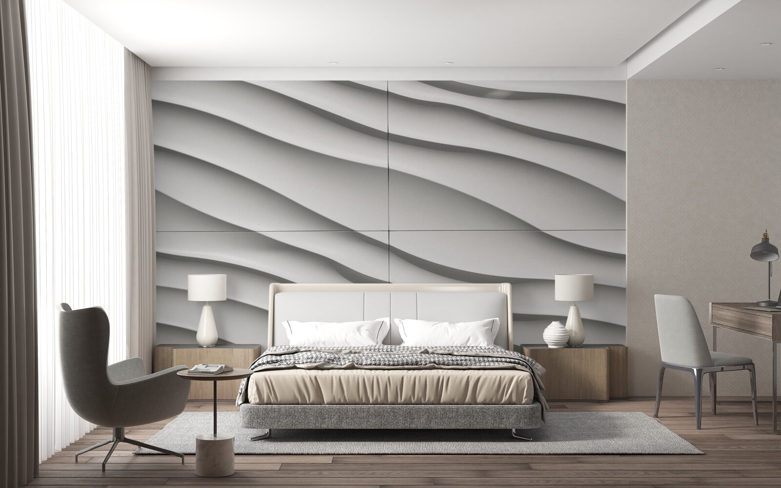 Fototapeta vlny sú modré a hladké