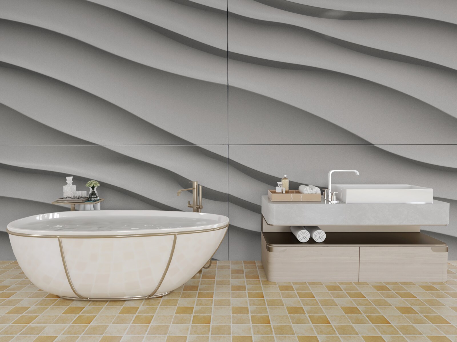 Fototapeta vlny sú modré a hladké