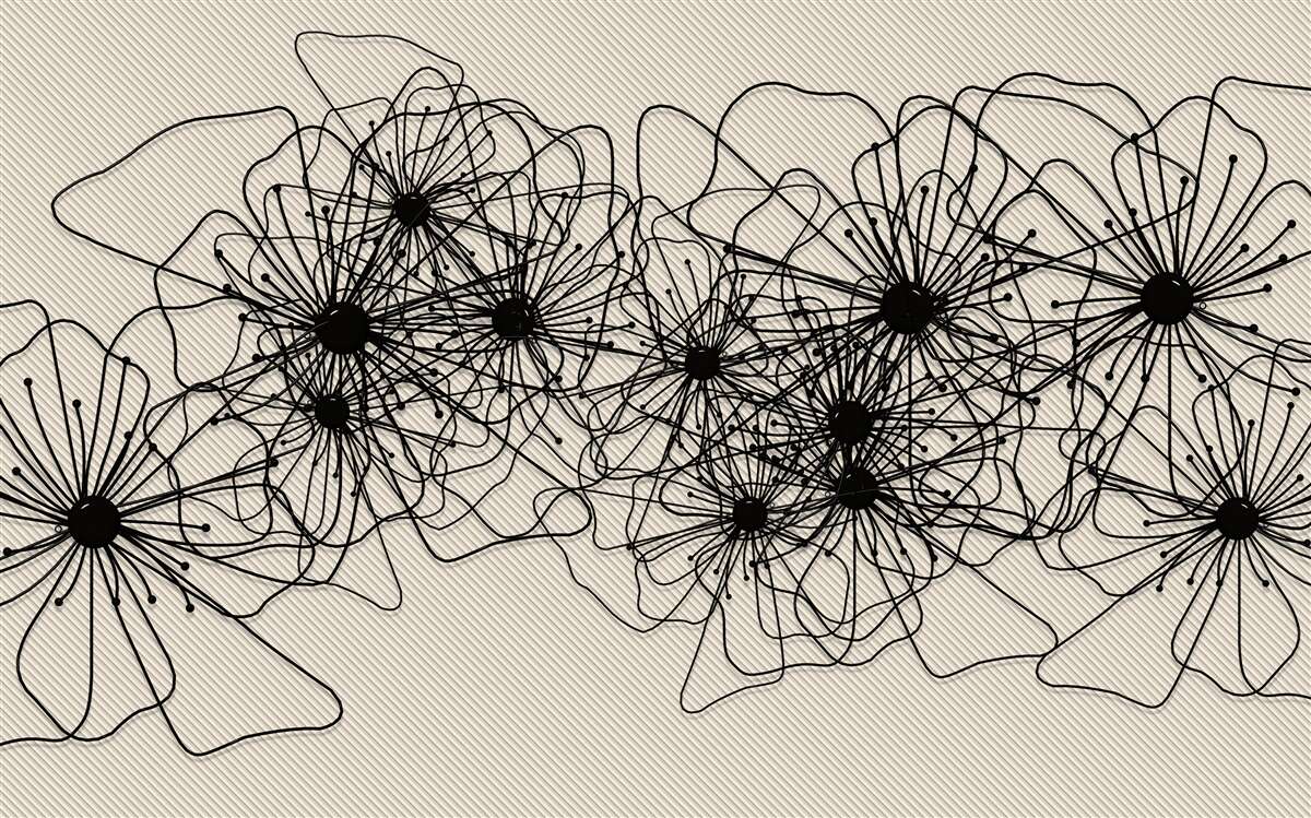 Fototapeta abstraktné kvety maku na hnedom pozadí