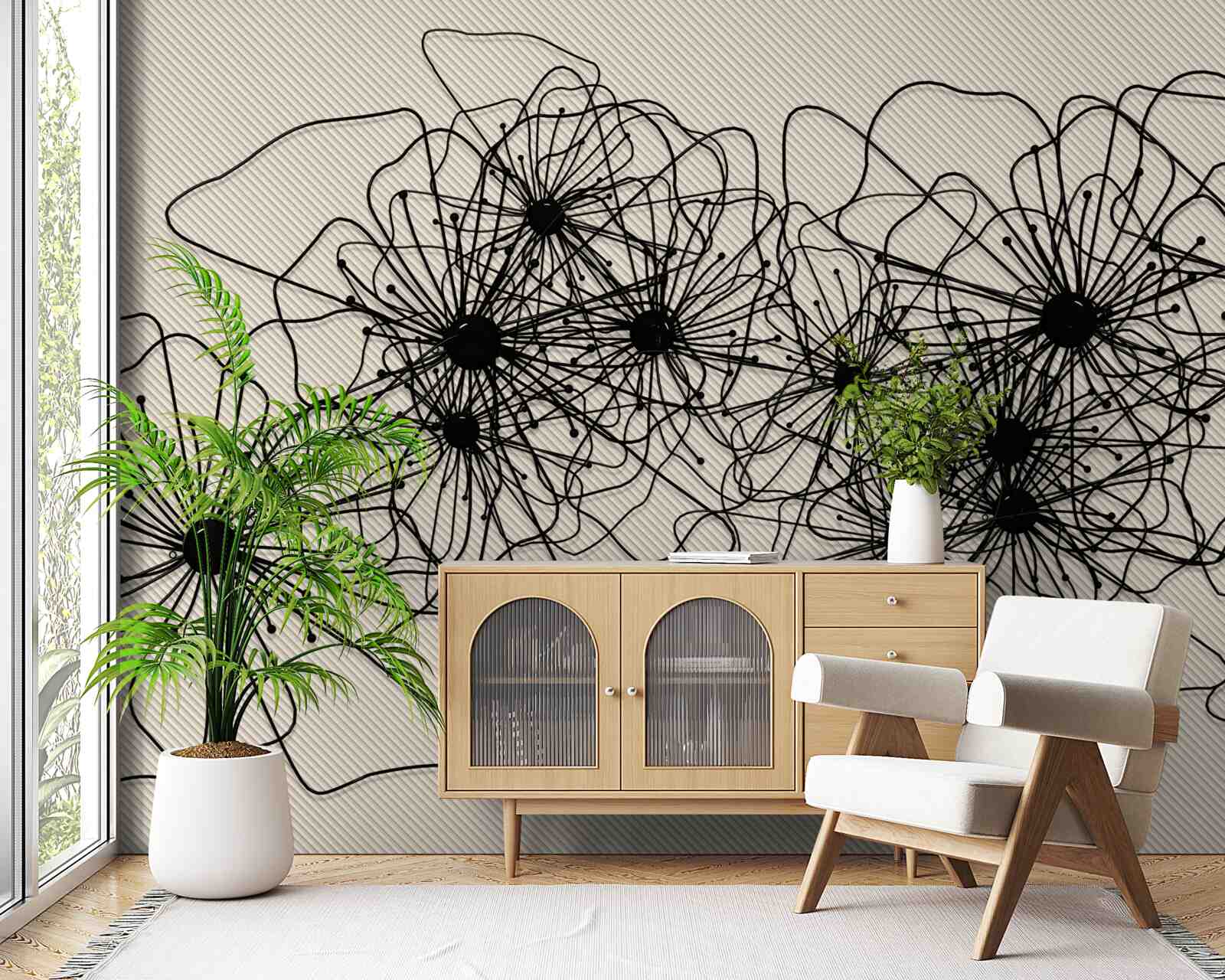 Fototapeta abstraktné kvety maku na hnedom pozadí