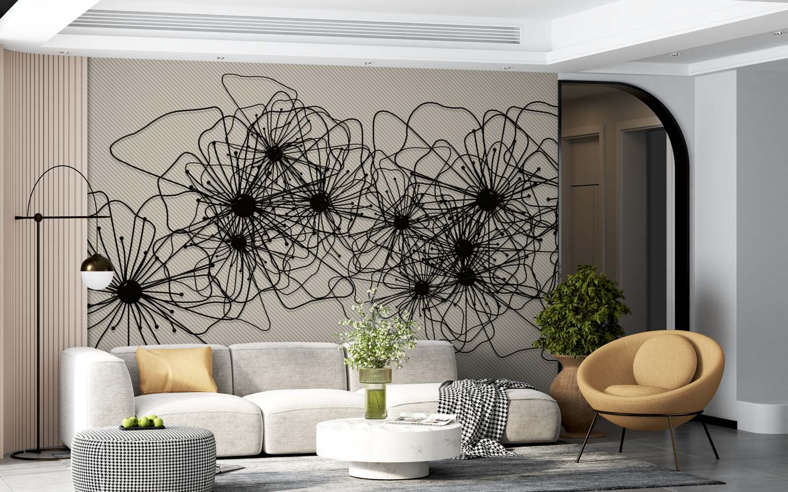 Fototapeta abstraktné kvety maku na hnedom pozadí