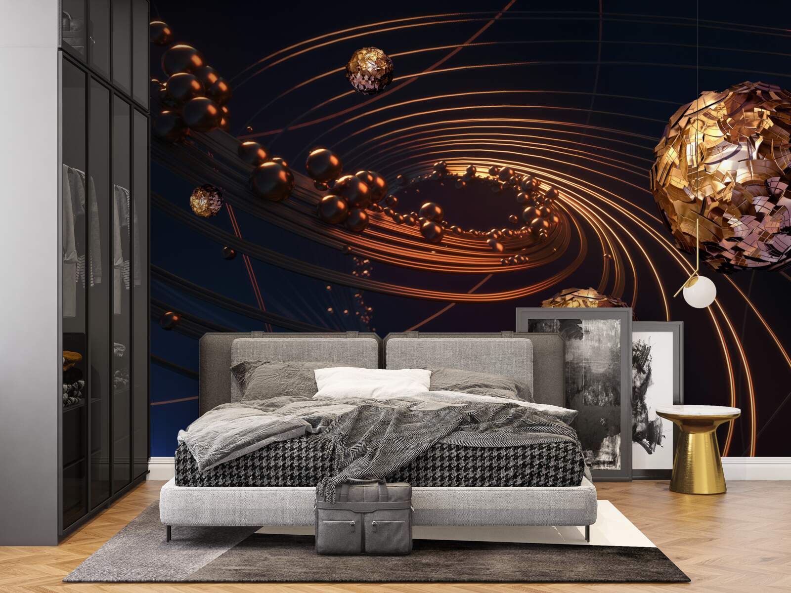 Fototapeta trajektórie rotácie lopty v abstrakcii