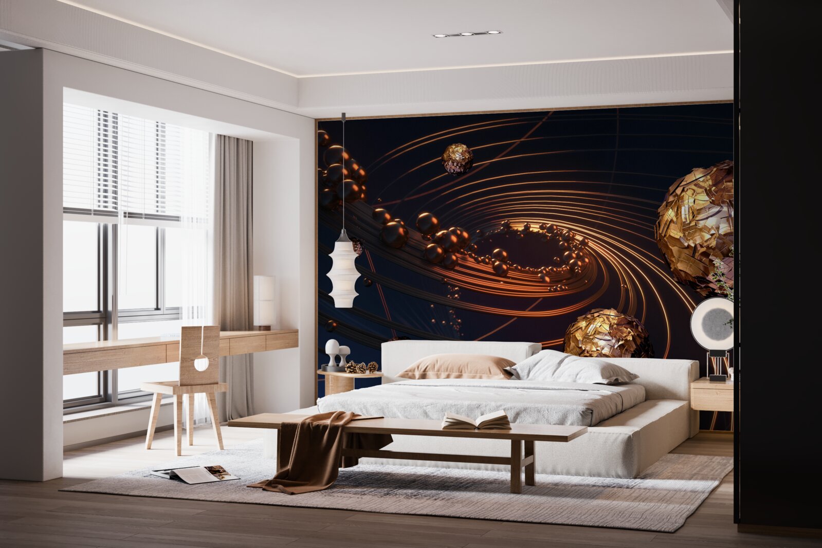 Fototapeta trajektórie rotácie lopty v abstrakcii