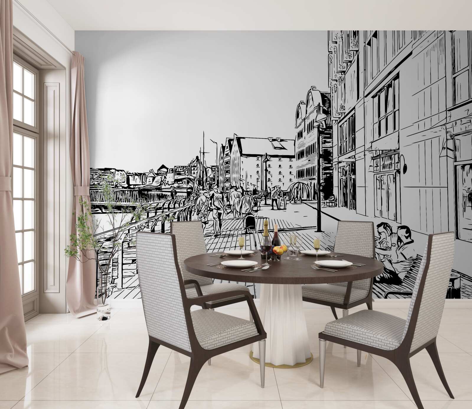 Fototapeta malebné nábrežie viditeľné na fotografii