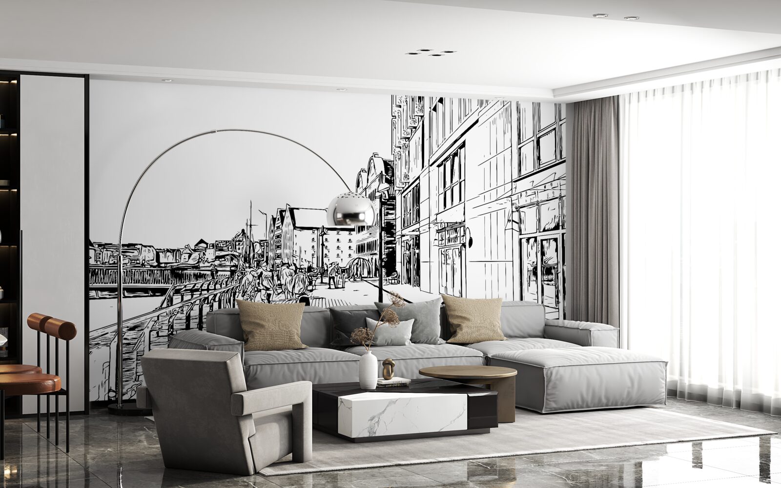 Fototapeta malebné nábrežie viditeľné na fotografii