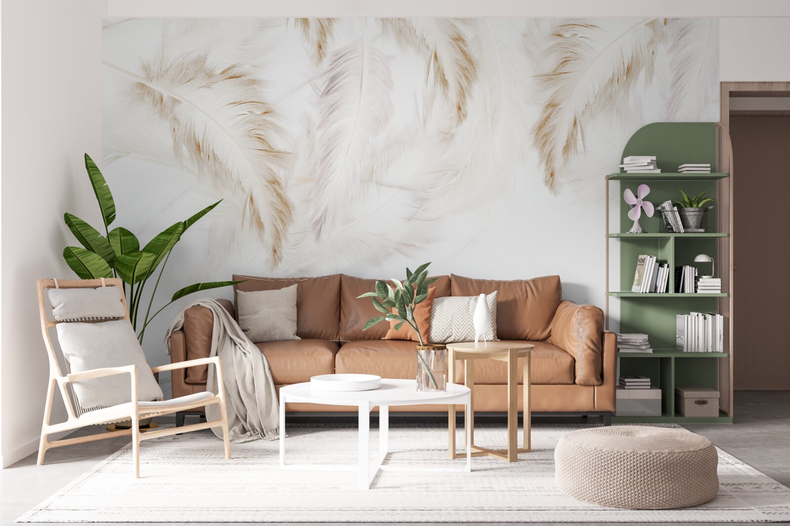 Fototapeta svetlé pozadie so zlatými, zložitými časťami peria