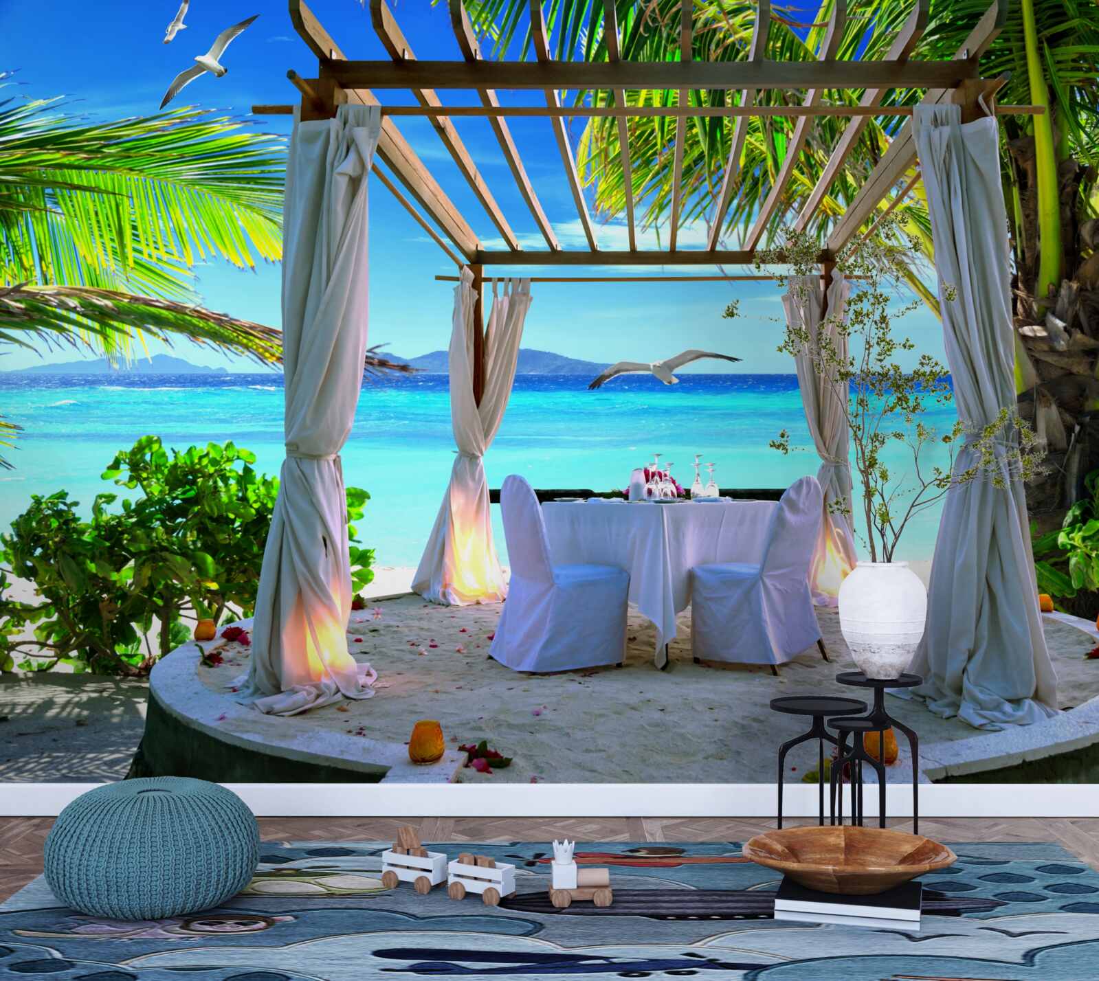 Fototapeta plážový stôl