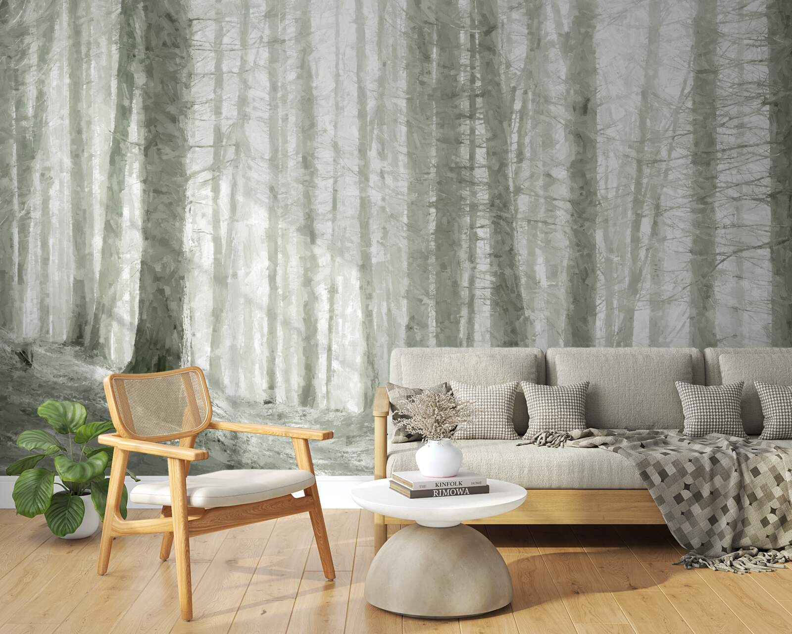 Fototapeta borovicový háj, vysoký a plný ostrého ihličia