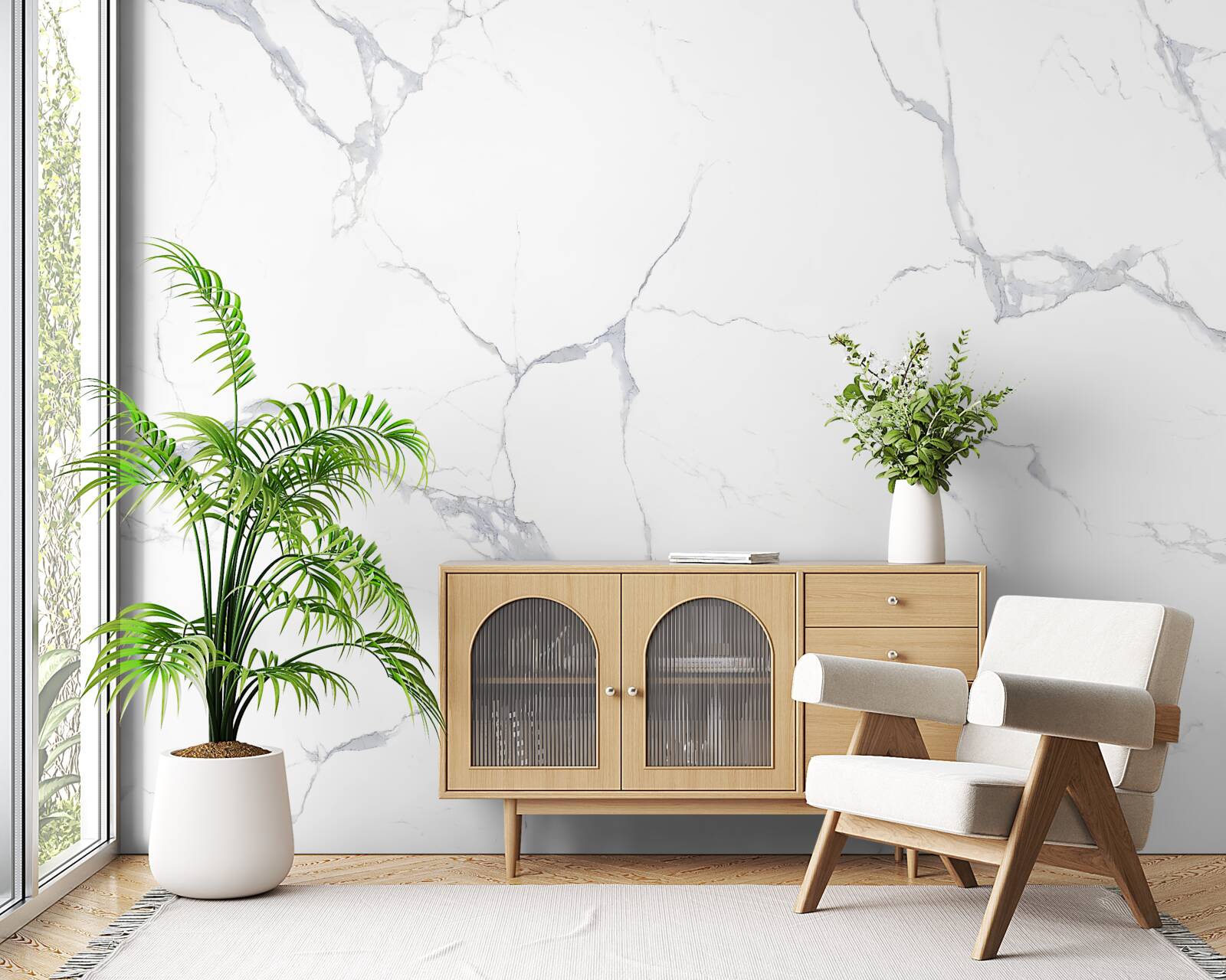 Fototapeta biele porcelánové dlaždice