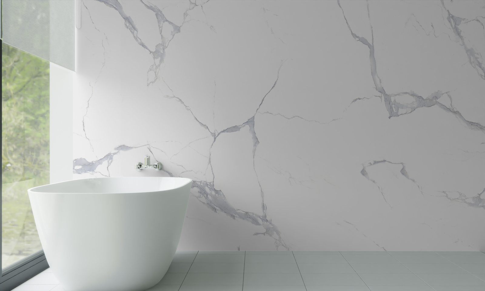 Fototapeta biele porcelánové dlaždice