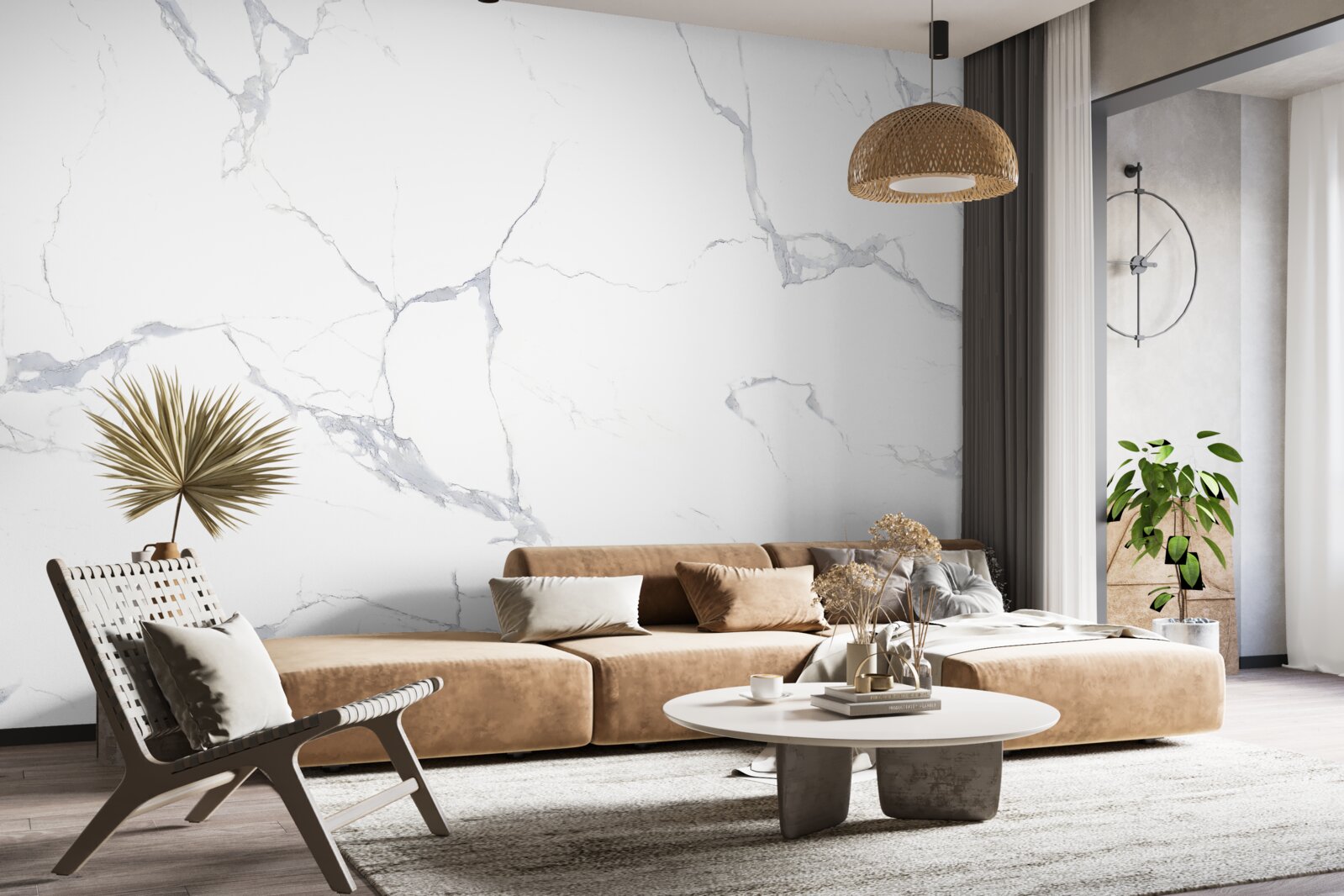 Fototapeta biele porcelánové dlaždice