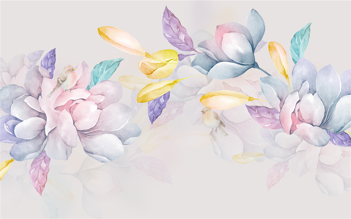 Fototapeta vetva s jasne červenými kvetmi