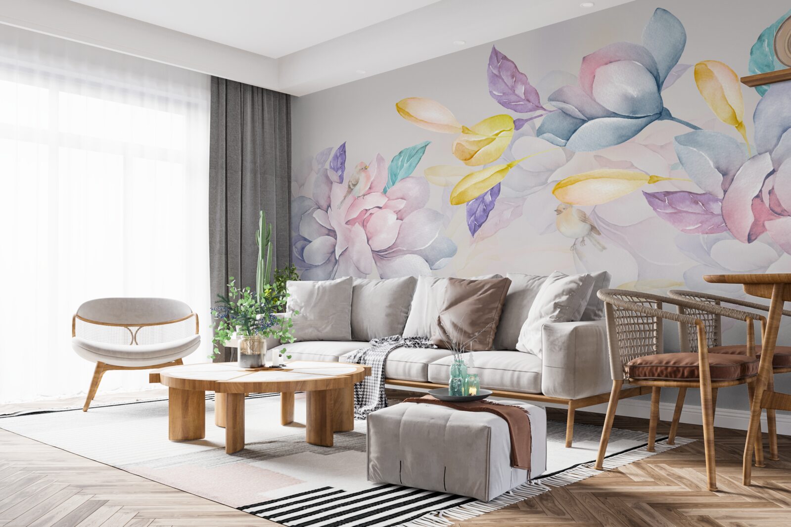 Fototapeta vetva s jasne červenými kvetmi