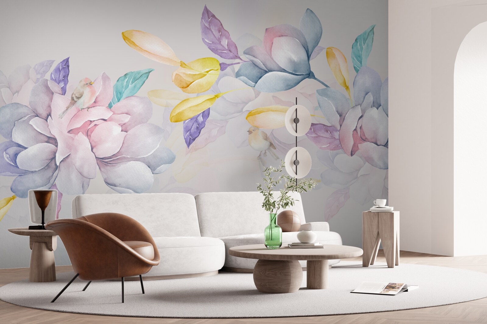 Fototapeta vetva s jasne červenými kvetmi