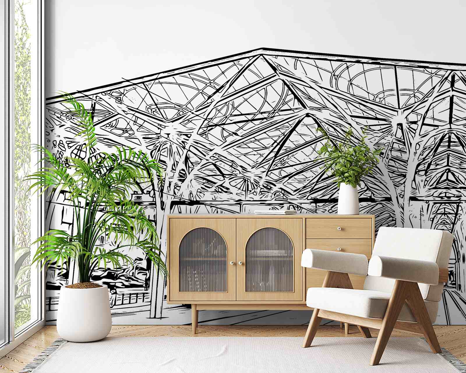 Fototapeta stanica a vlaky viditeľné na fotografii