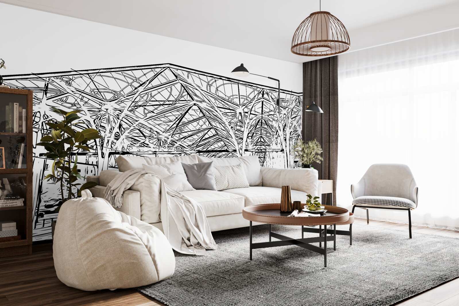 Fototapeta stanica a vlaky viditeľné na fotografii