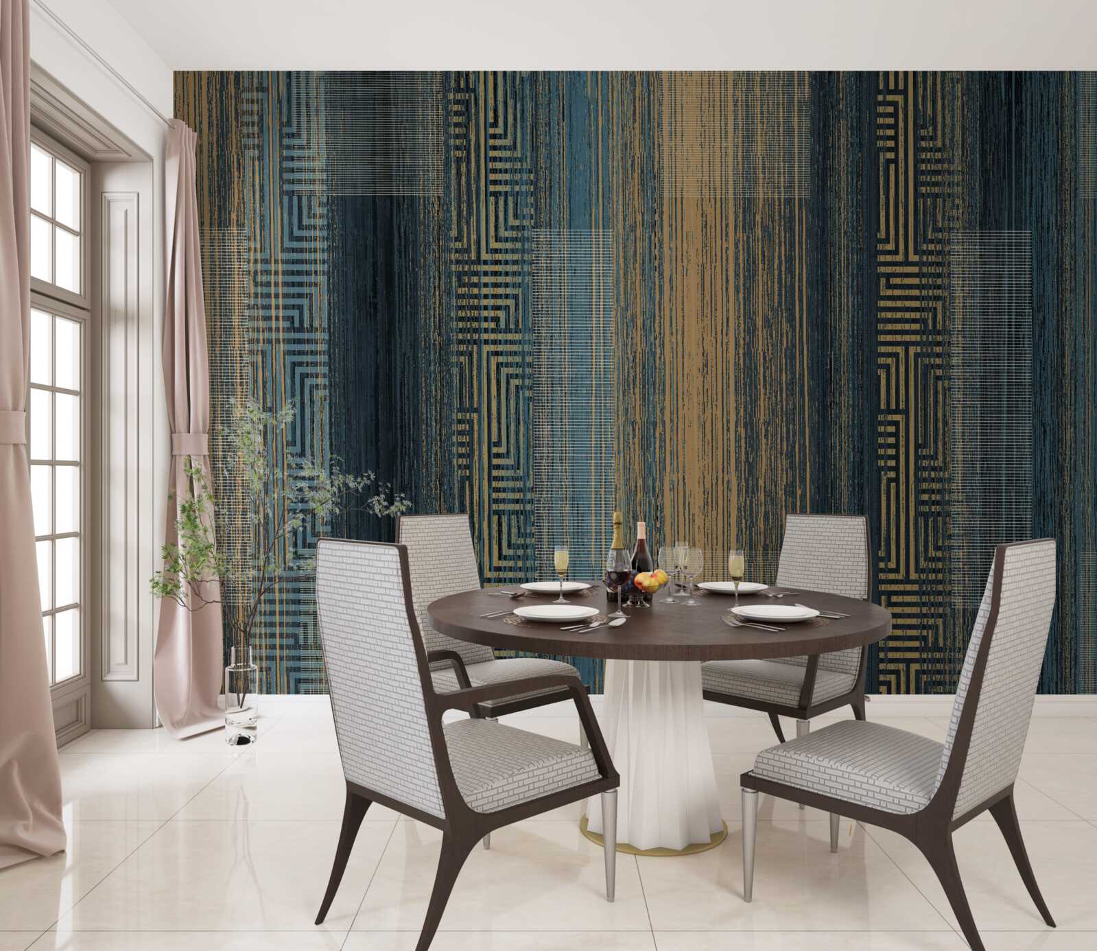 Fototapeta zvislé tmavé čiary, ktoré stratili jasnosť