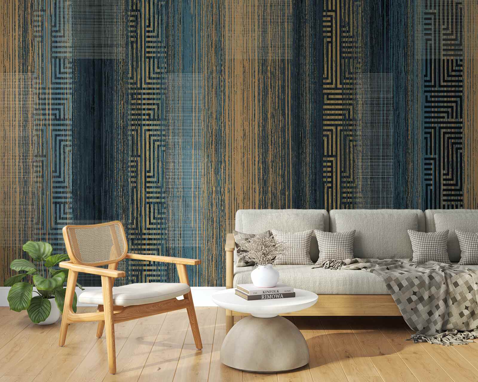 Fototapeta zvislé tmavé čiary, ktoré stratili jasnosť