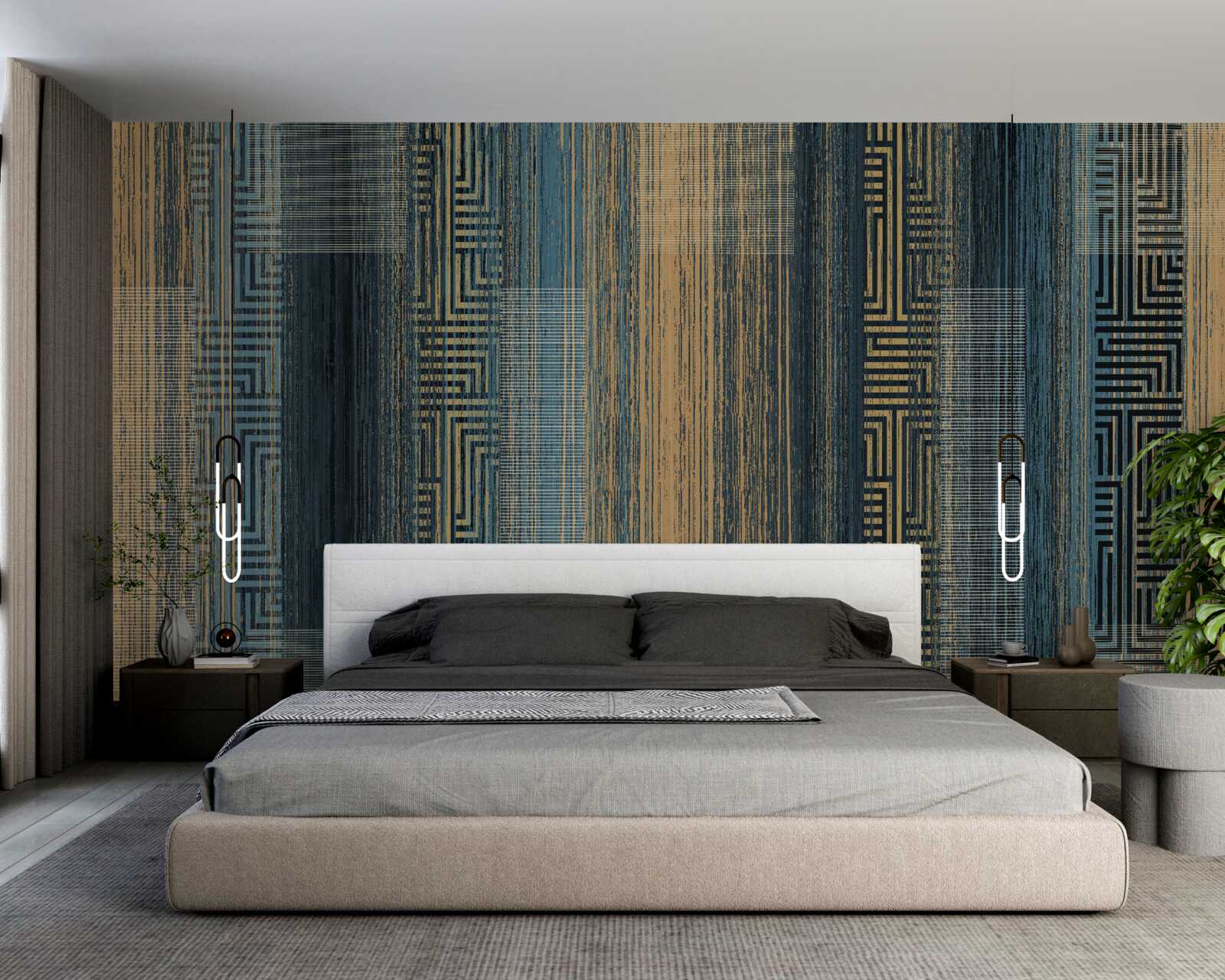 Fototapeta zvislé tmavé čiary, ktoré stratili jasnosť