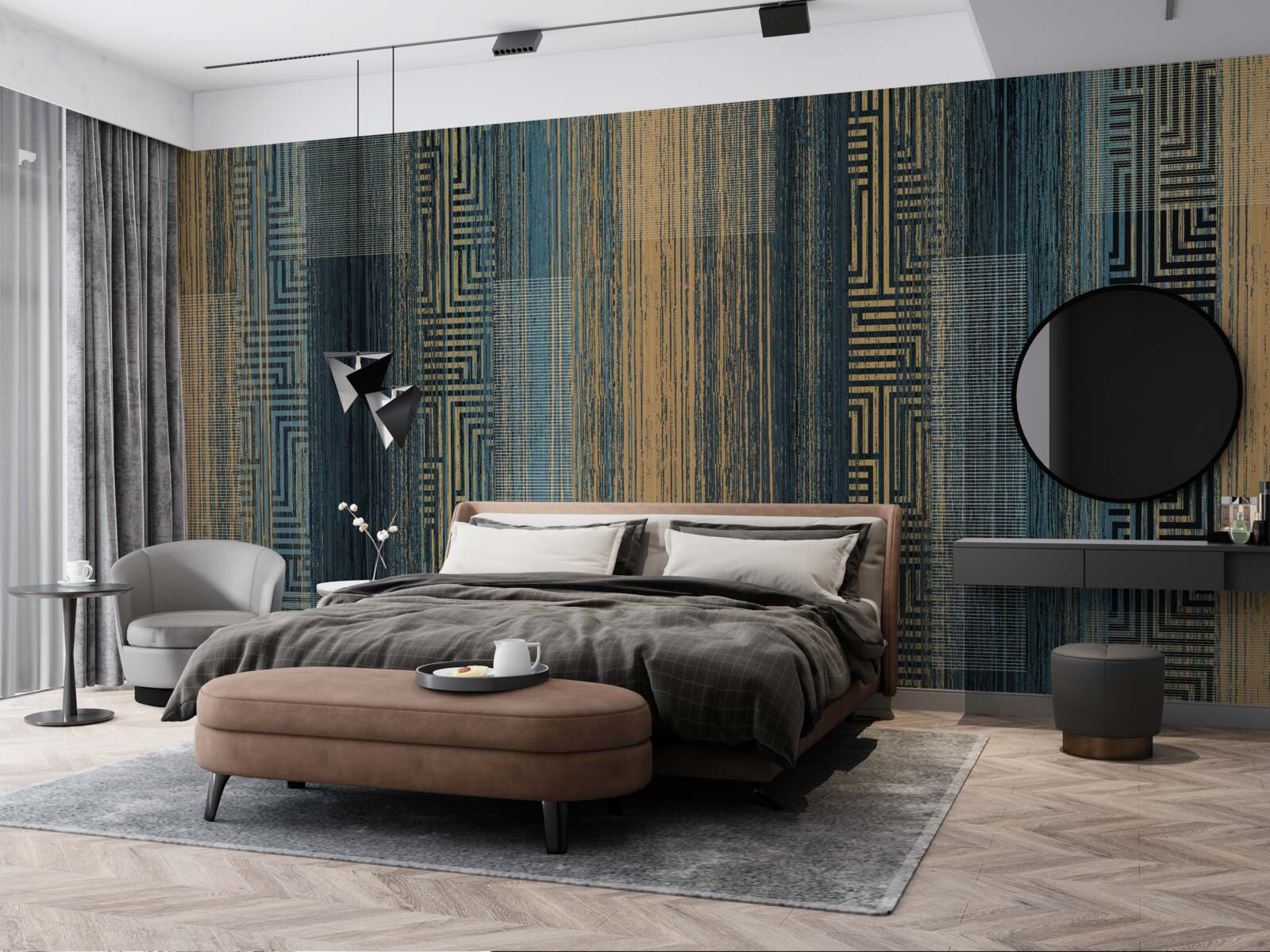 Fototapeta zvislé tmavé čiary, ktoré stratili jasnosť