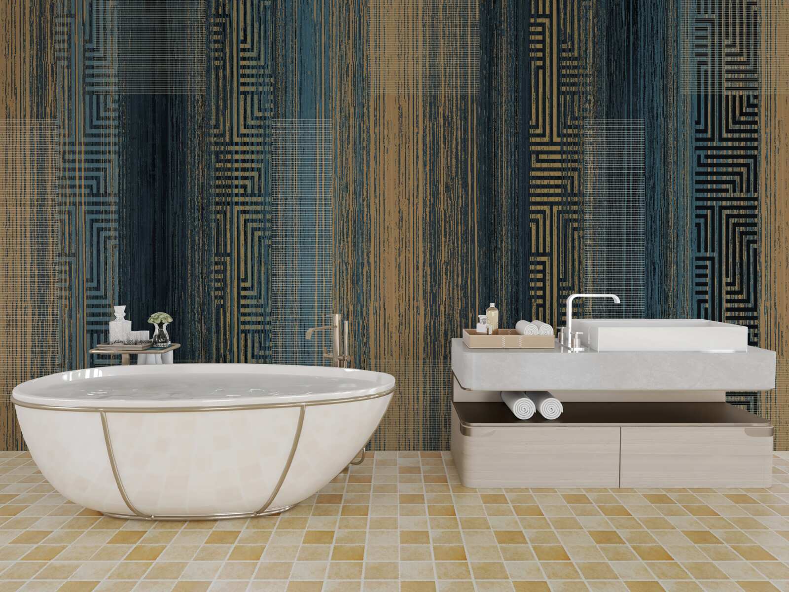 Fototapeta zvislé tmavé čiary, ktoré stratili jasnosť