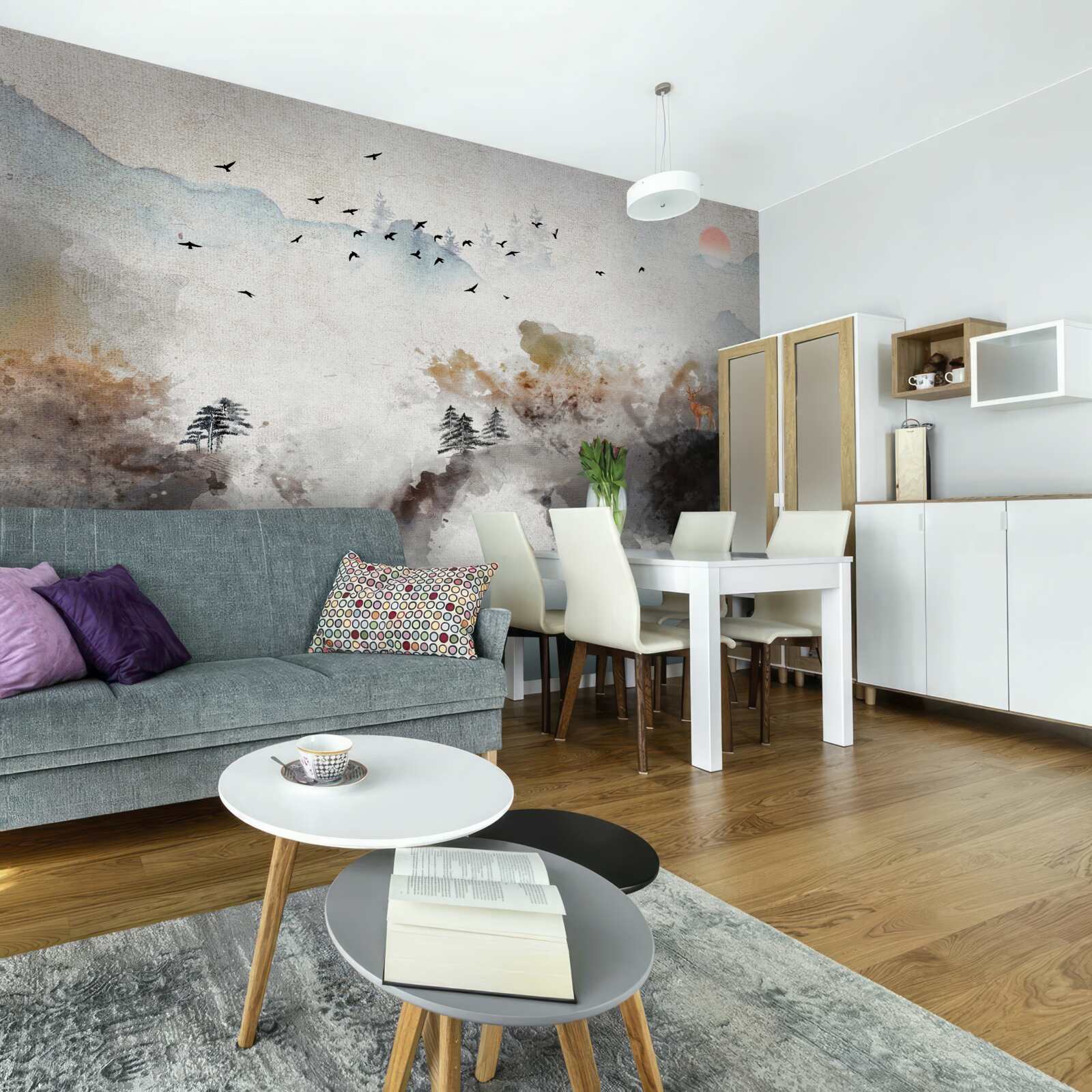 Fototapeta úchvatný jesenný pohľad pri západe slnka