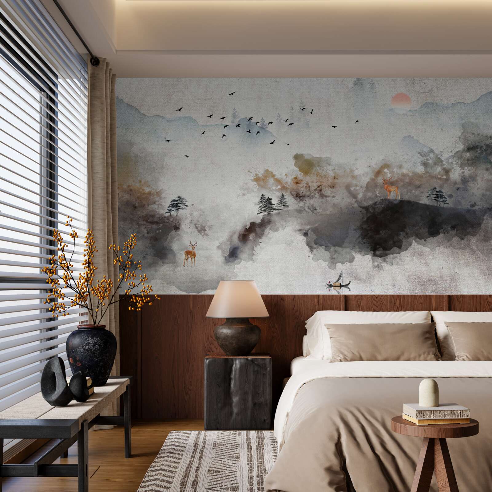 Fototapeta úchvatný jesenný pohľad pri západe slnka