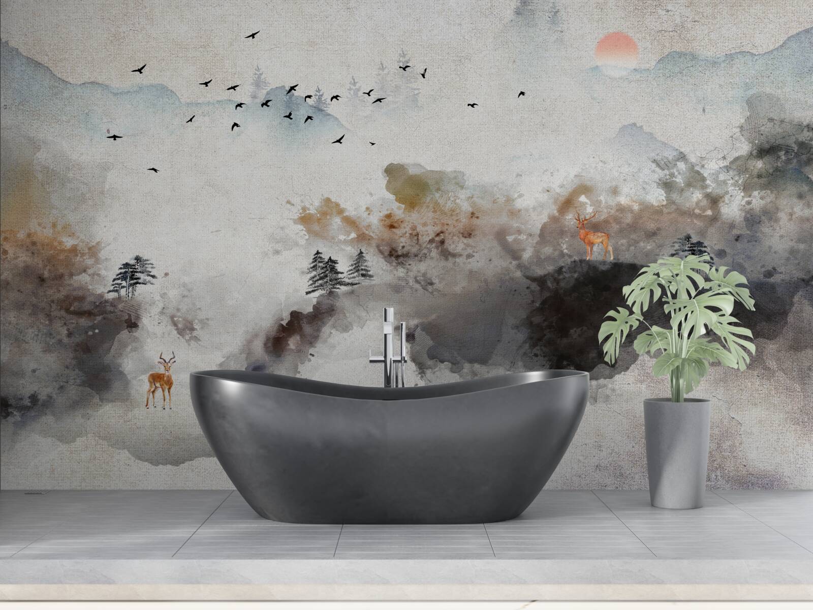 Fototapeta úchvatný jesenný pohľad pri západe slnka