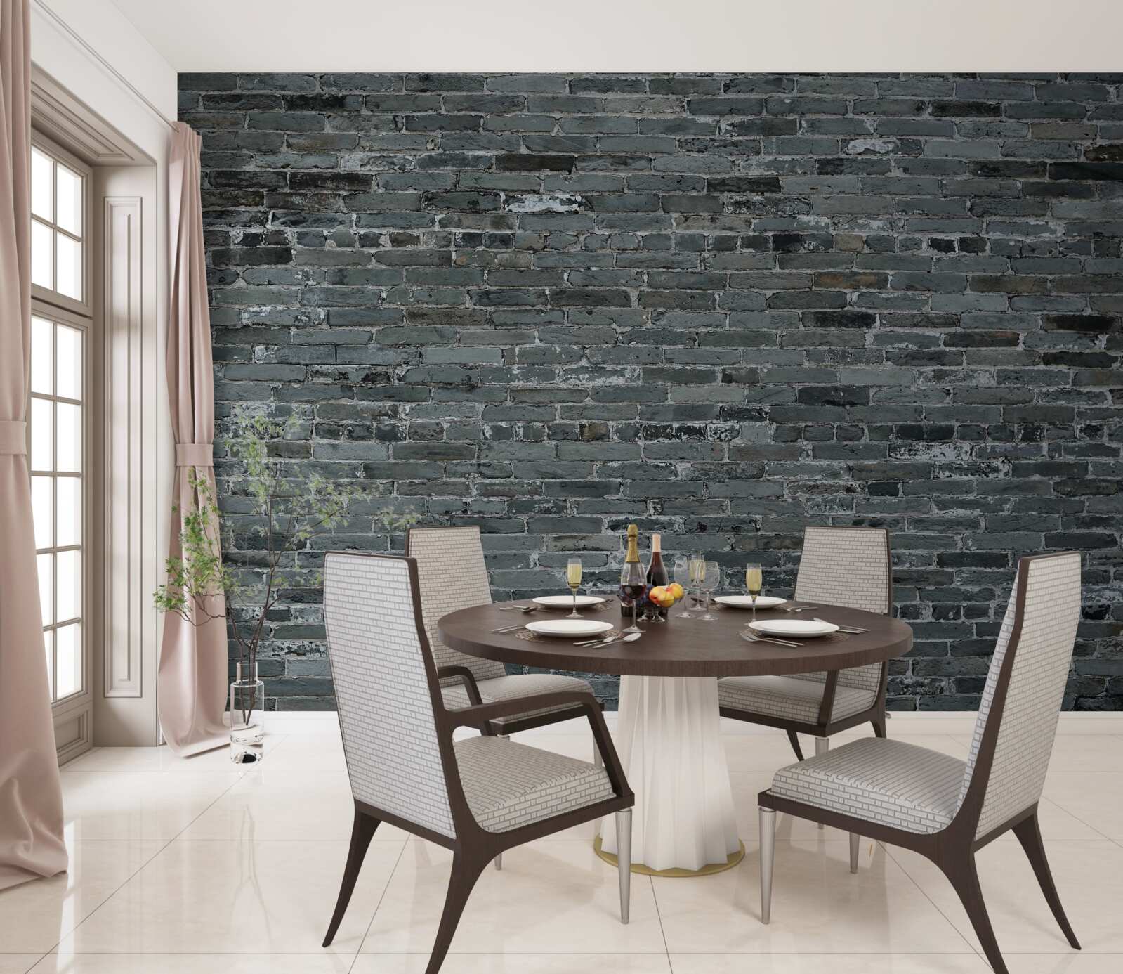 Fototapeta matná sivá tehla