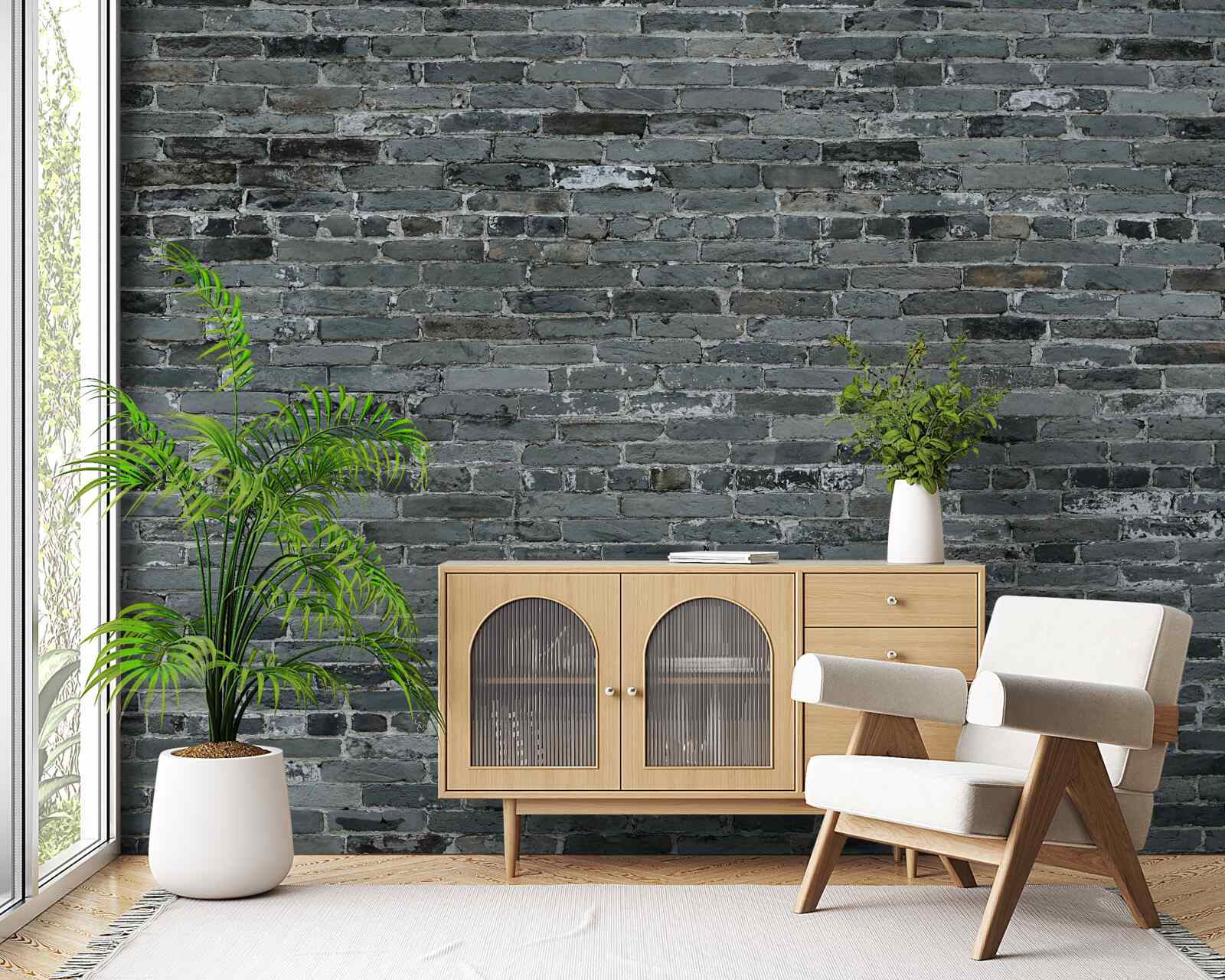 Fototapeta matná sivá tehla