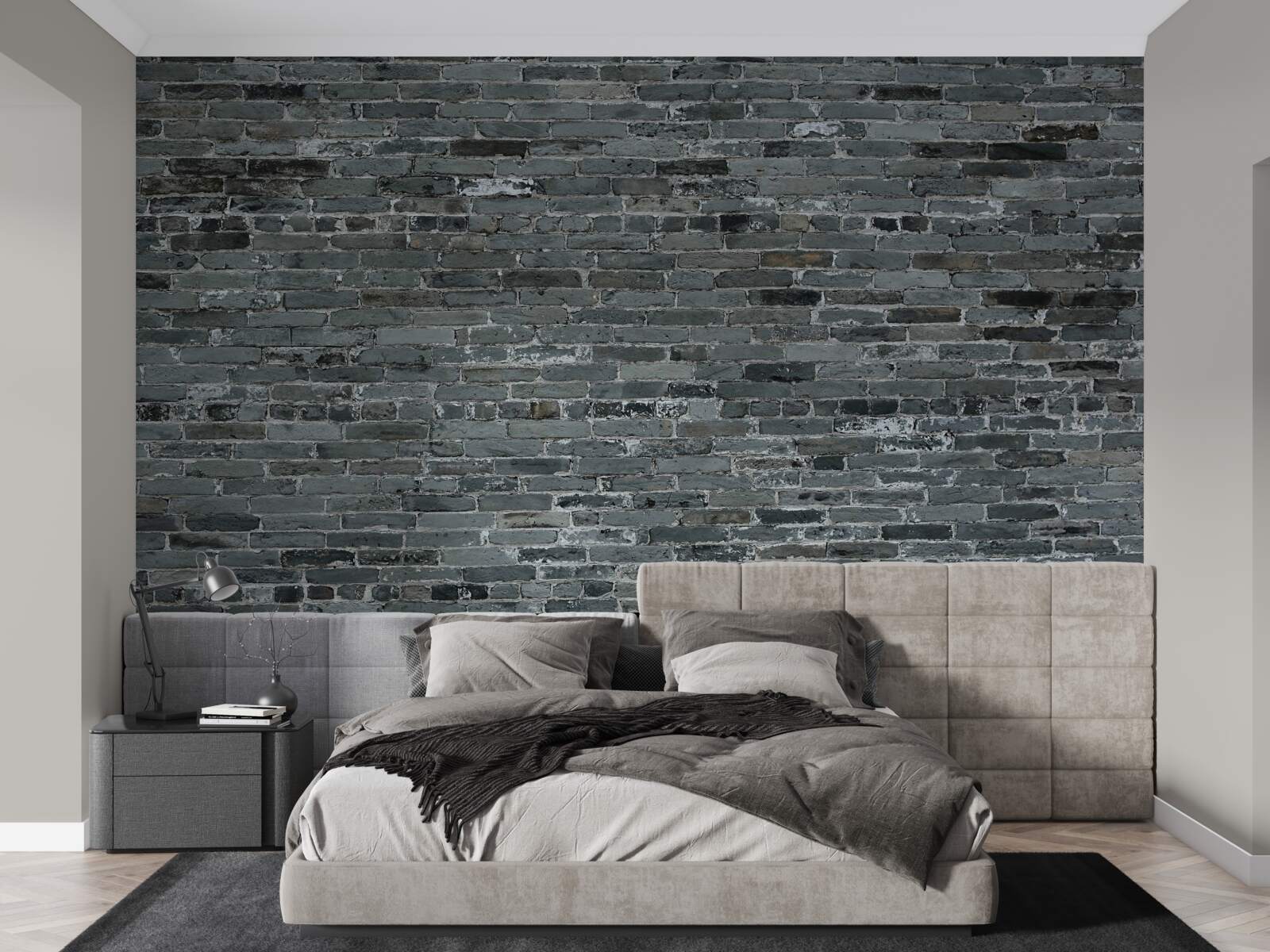 Fototapeta matná sivá tehla