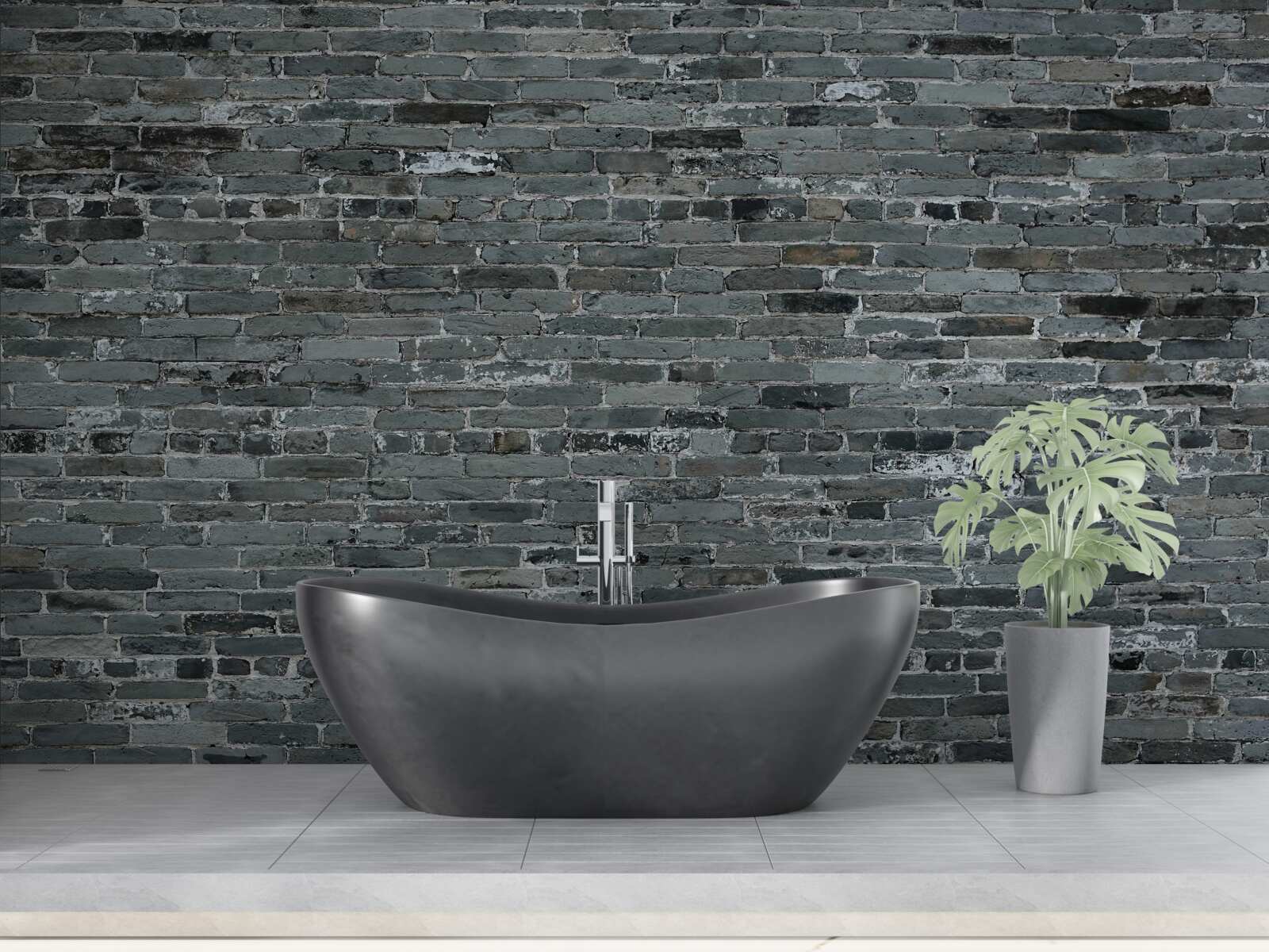 Fototapeta matná sivá tehla