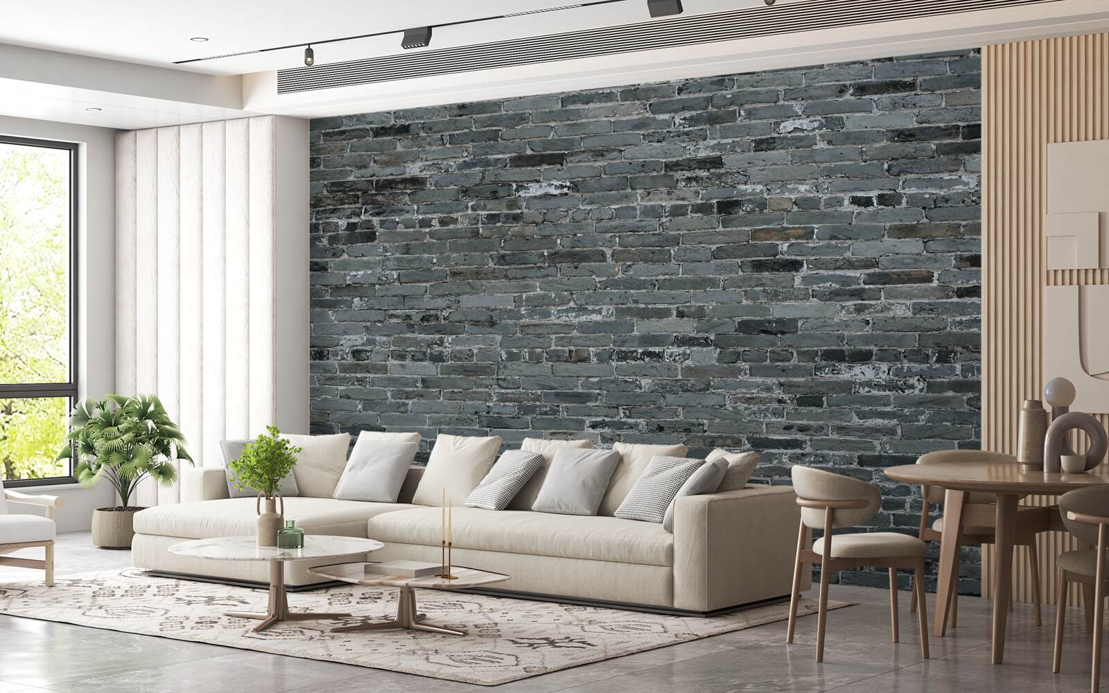 Fototapeta matná sivá tehla