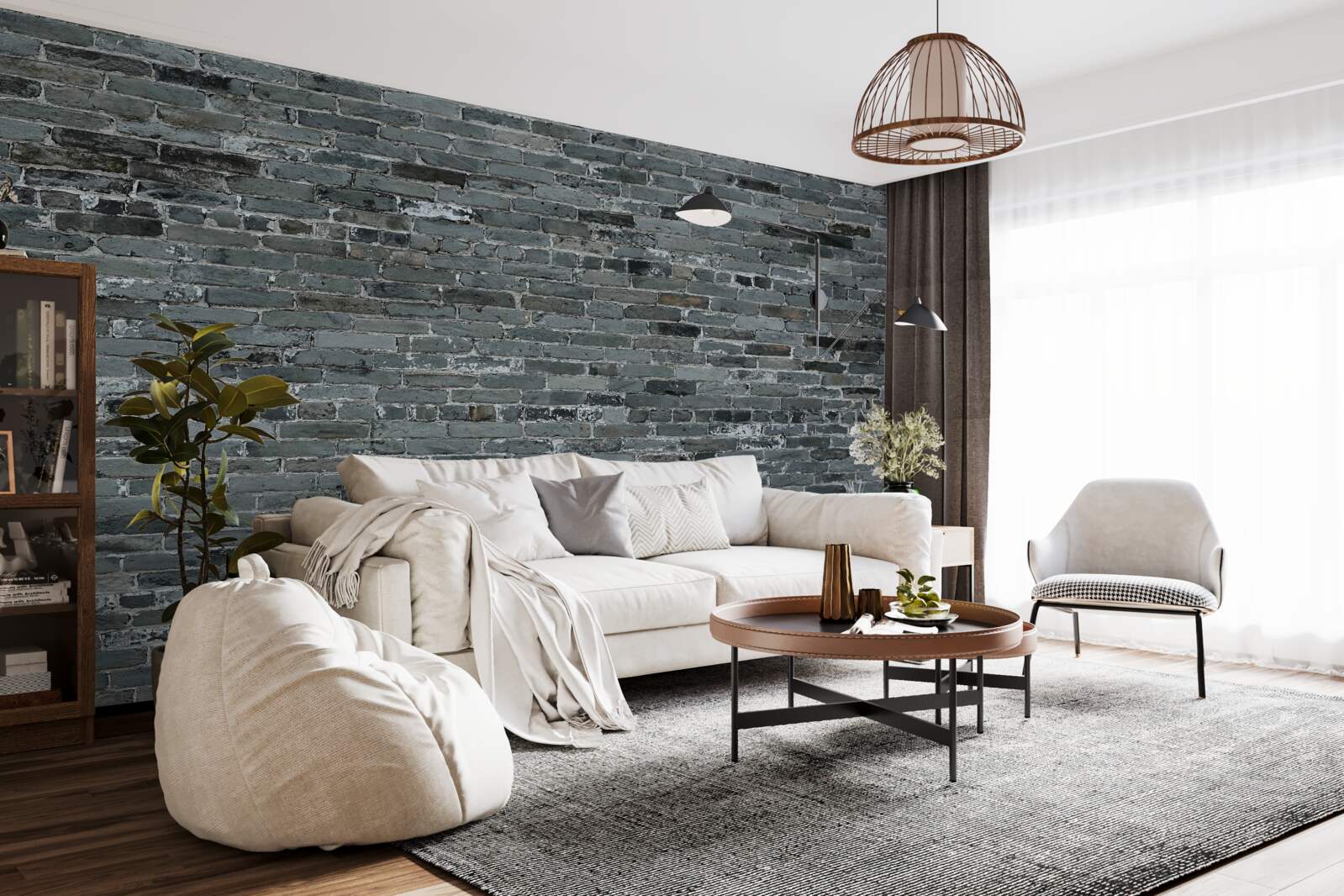 Fototapeta matná sivá tehla