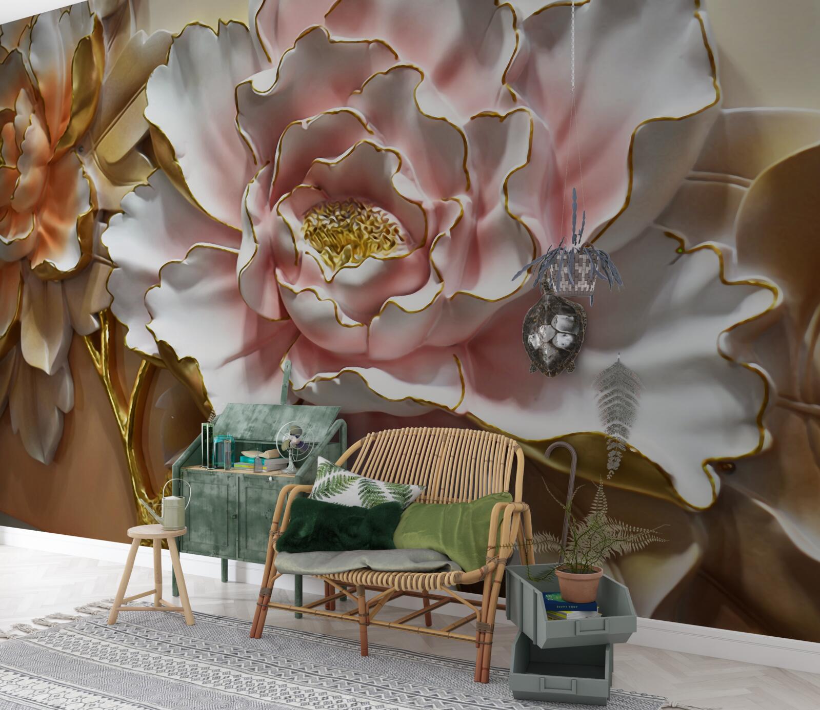 Fototapeta lotosový púčik sa otvoril v celej svojej kráse