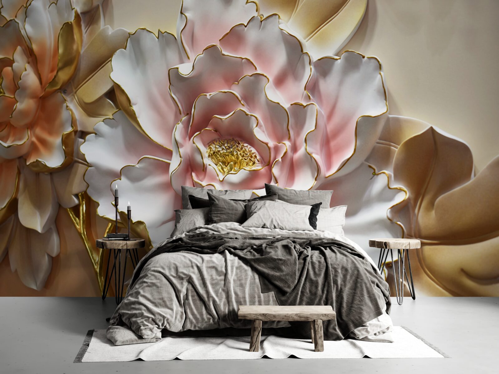 Fototapeta lotosový púčik sa otvoril v celej svojej kráse