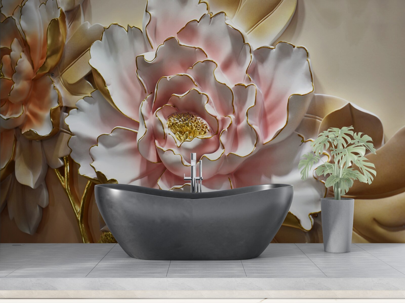 Fototapeta lotosový púčik sa otvoril v celej svojej kráse