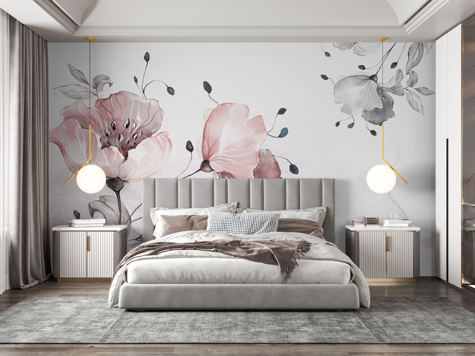 Fototapeta jemné, pôvabné kvety sa hojdajú vo vetre